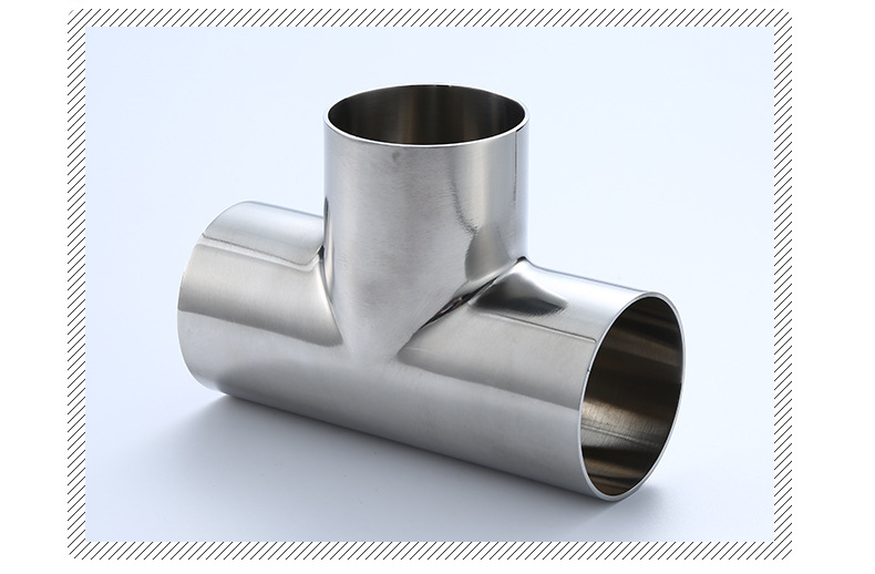 厂家批发不锈钢304等径焊接三通现货 2mm抛光双向三通式管件定做