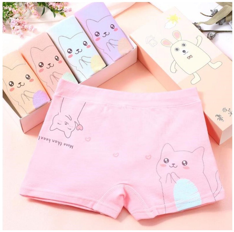 十岁女孩内裤夏小学生卡通短裤中大童底裤儿童平角女童