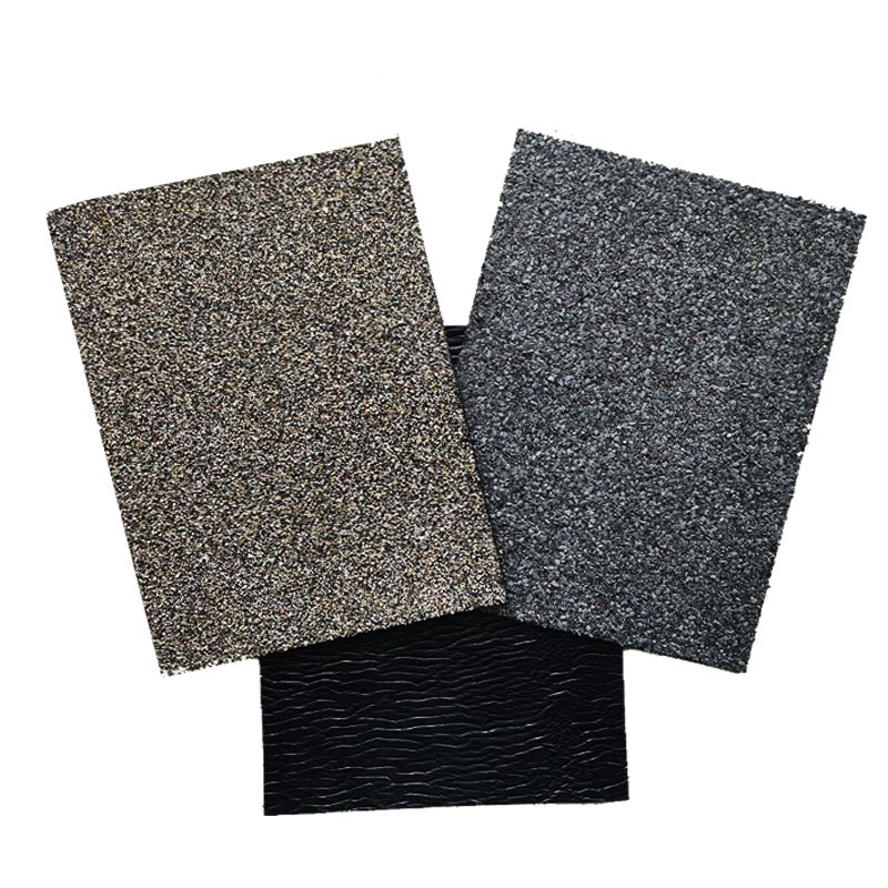 沥青防水卷材外露彩砂铝膜片岩黄沙卷材屋面黄沙防水材料厂家直销