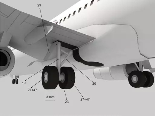 1比100 波音737飞机荷兰航空 纸模型 diy益智手工折纸玩具 航模