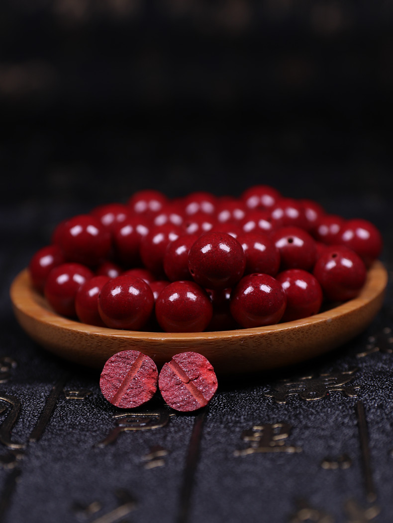 批发天然朱砂原矿朱砂紫金砂圆珠散珠高含量紫砂手链diy佛珠配珠