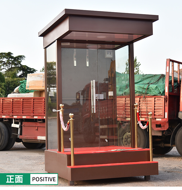 站台岗亭售楼部形象站岗台移动玻璃岗亭楼盘礼宾岗台部队哨兵定制