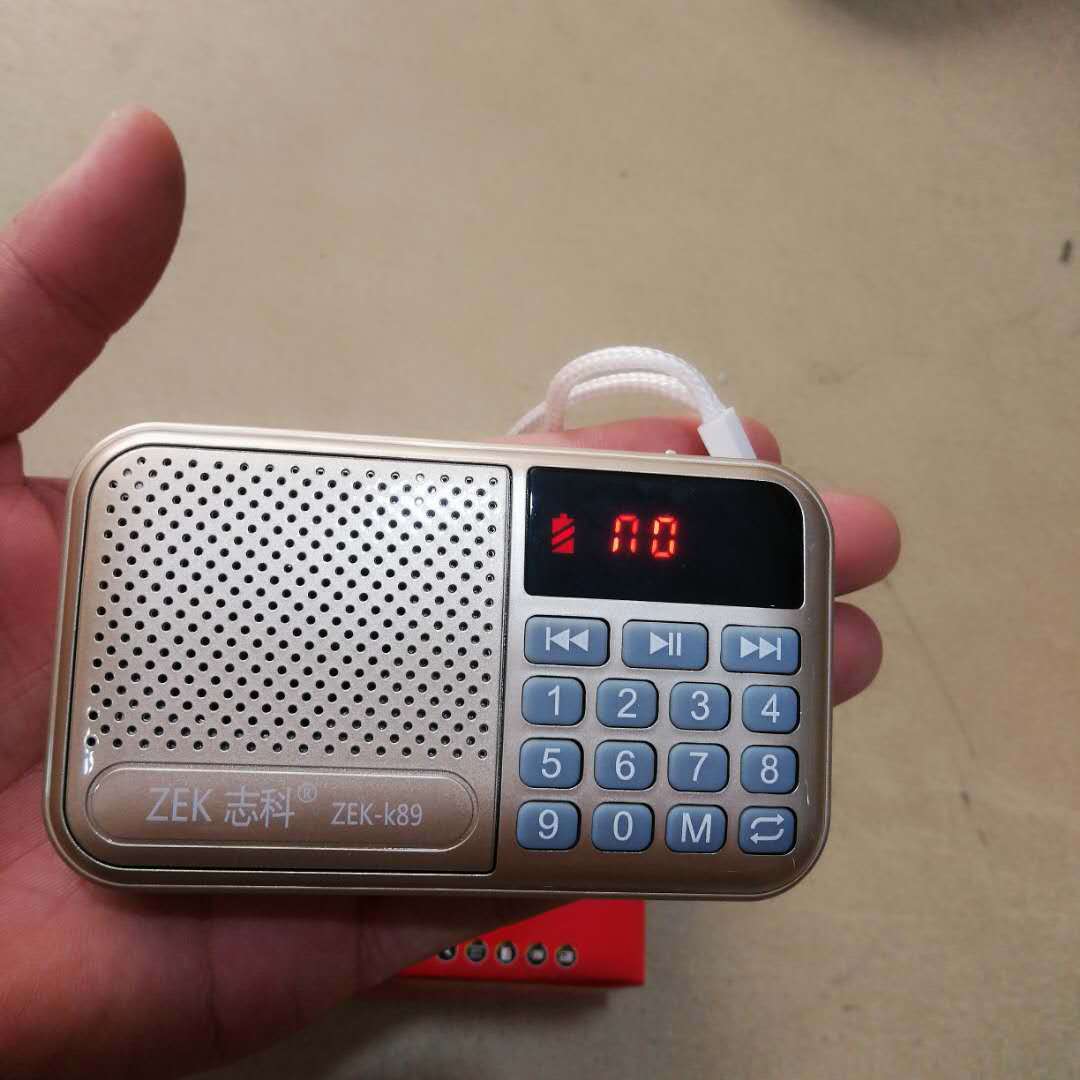 志科k89 超小超薄插卡收音机 老年机 蜜蜂 插卡插优盘 广场舞音响