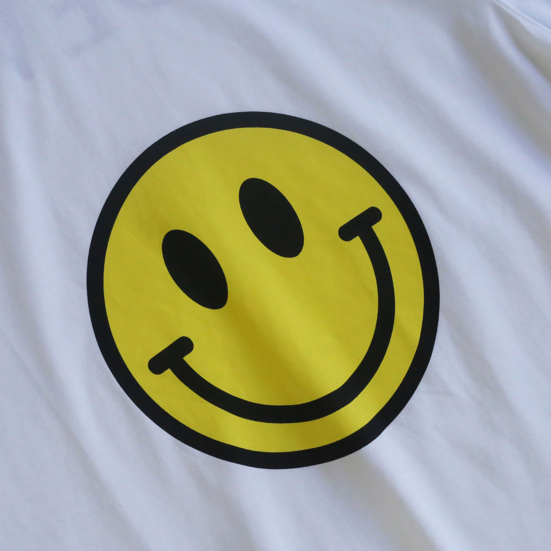 21夏季新款明星同款纯棉短袖韩版宽松ins潮笑脸印花t恤女上衣批发