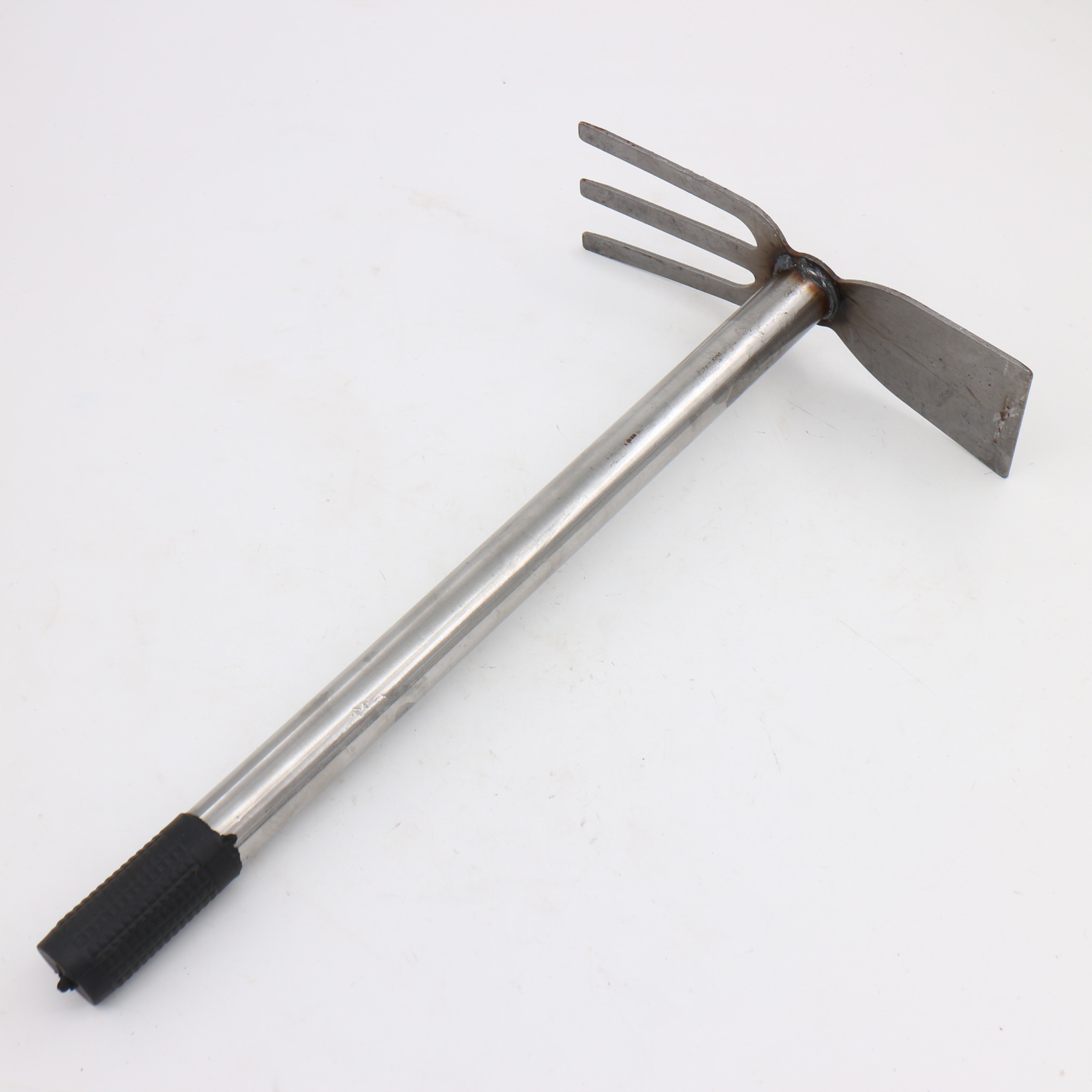 厂家批发不锈钢园林双用不锈钢管加厚加长三齿两用锄头家用