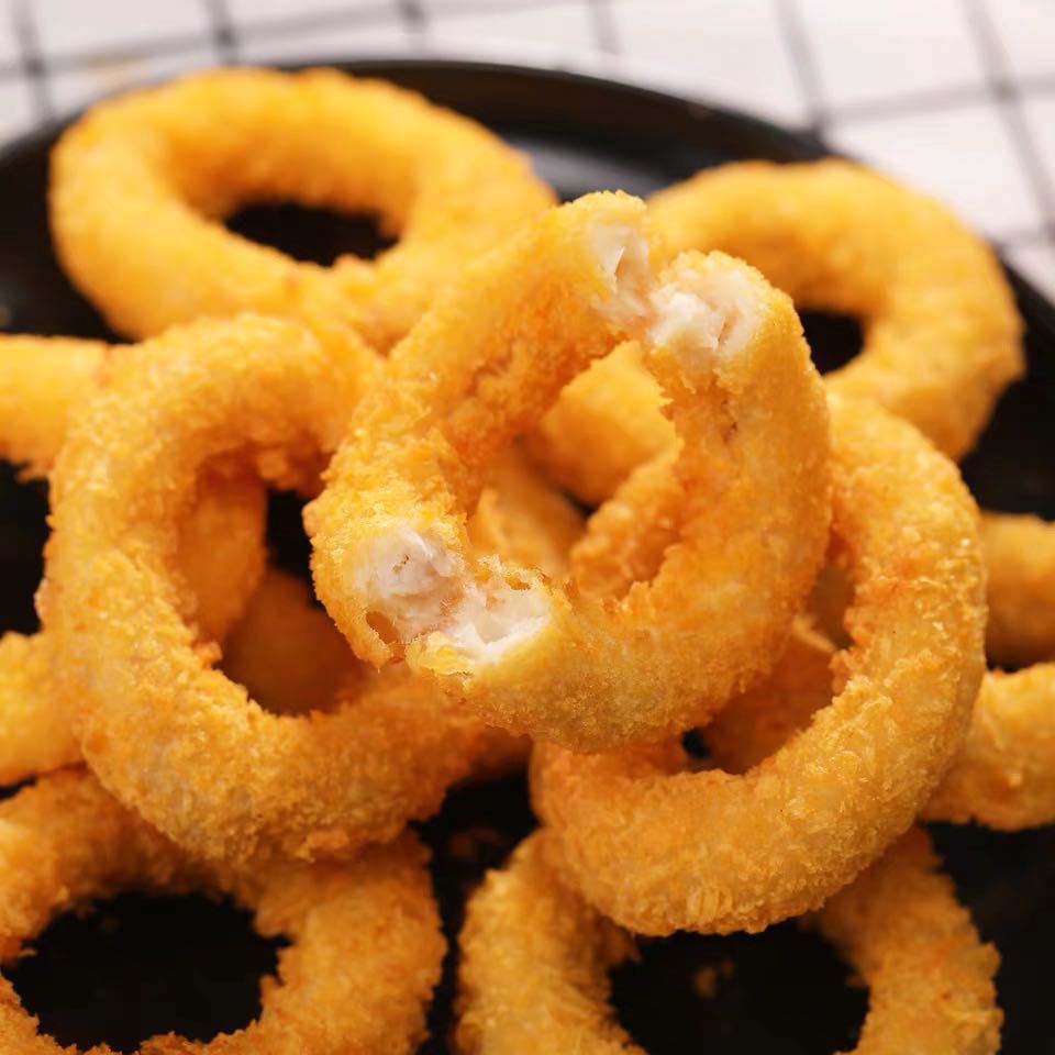 正大香酥鱿鱼圈400g/袋 调理鸡肉圈 油炸半成品kfc必胜客裹粉小吃