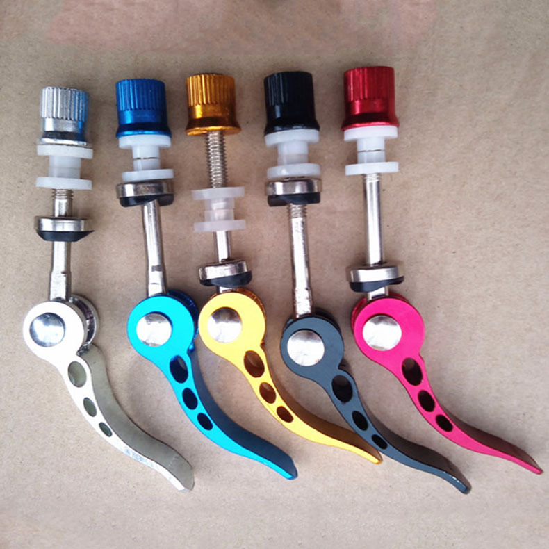 铝合金多功能快拆杆山地自行车折叠车座管快拆彩色单车电动车配件