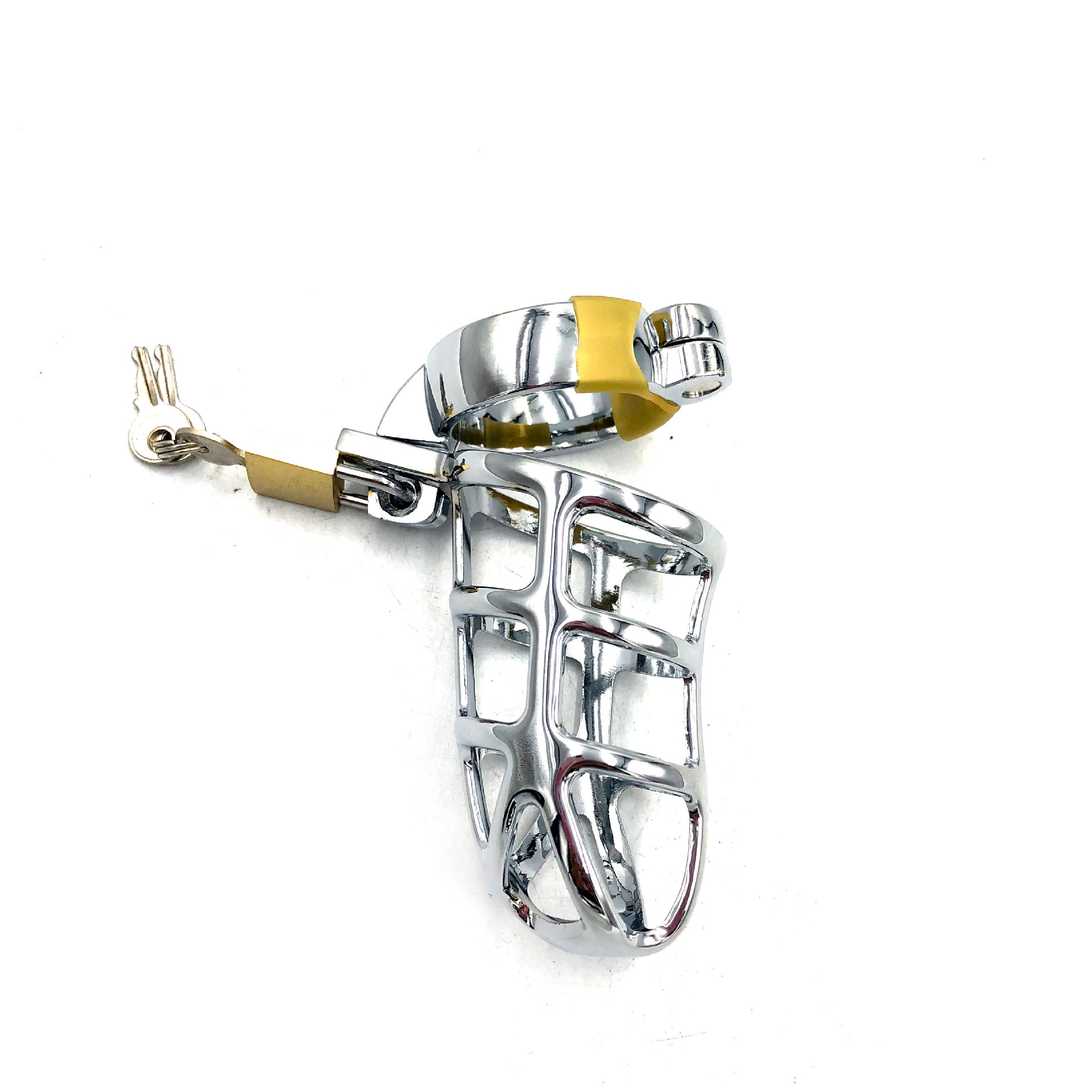 不锈钢贞操锁玩鸟逗调教男奴性工具贞洁锁男另类玩具激情用具外贸