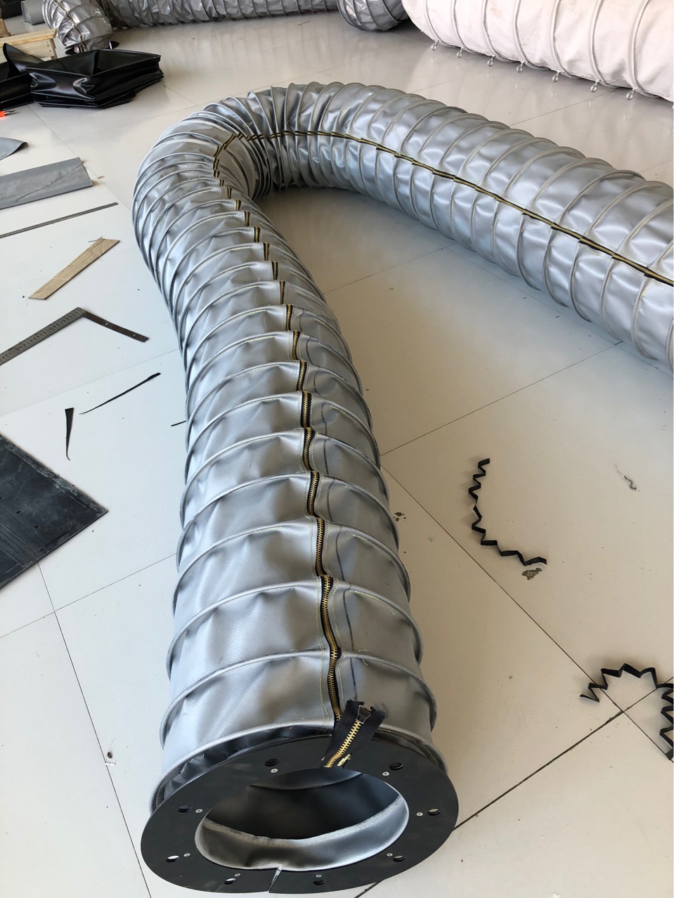 定做风机软连接帆布风筒空调保温风道耐高温硅玻钛金耐磨伸缩布袋