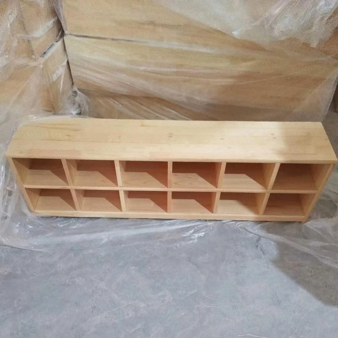 幼儿园鞋柜储物柜子木质儿童鞋柜游乐场舞蹈室12格鞋架