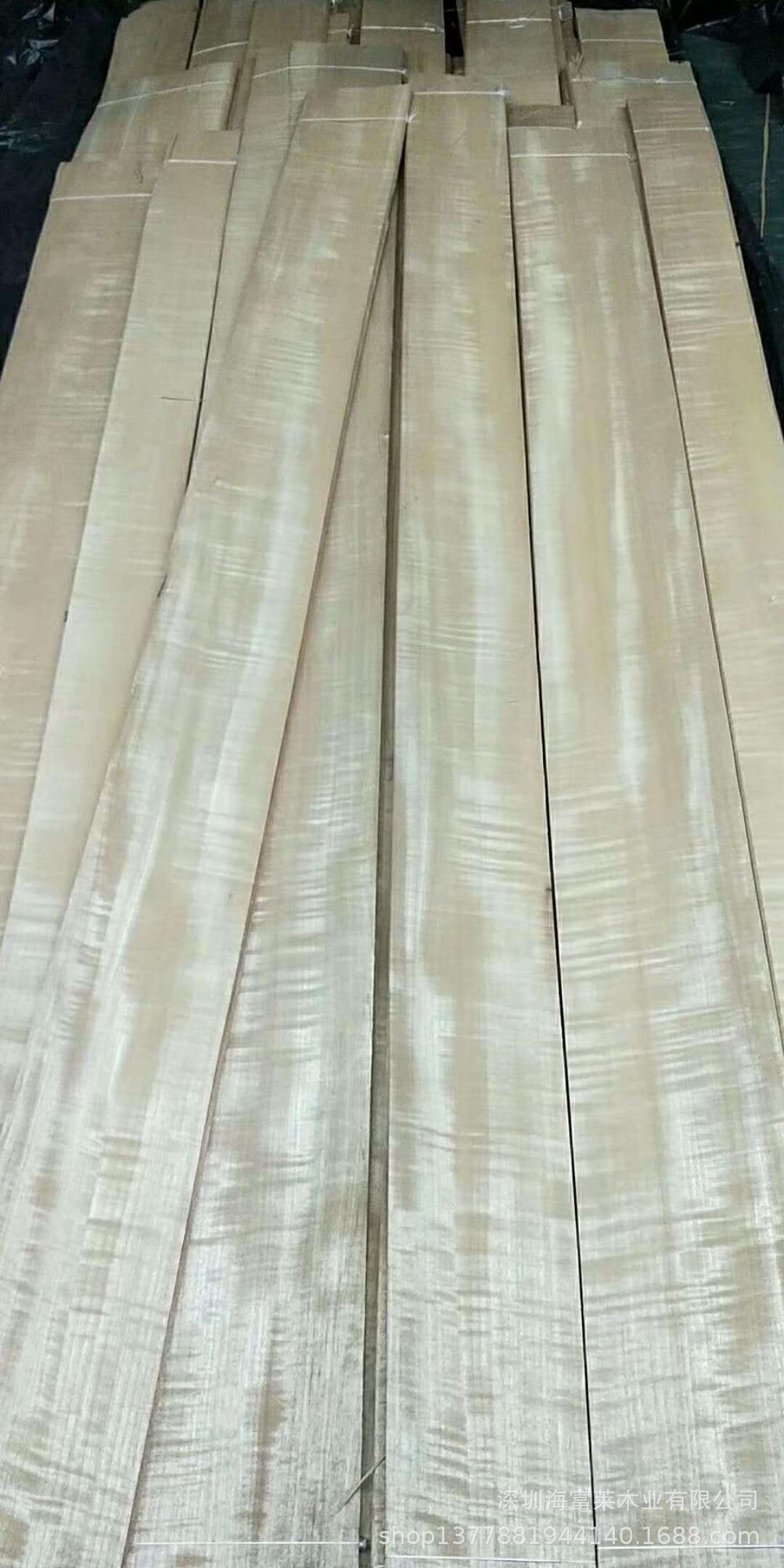 白枫木排骨影装饰板 麦哥利影染色木皮 红影白影木护墙板 杂木影