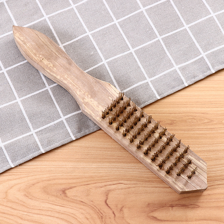 刮鱼鳞器 木柄鱼鳞刷  鱼鳞刷子 木柄铁丝杀鱼去鱼鳞工具