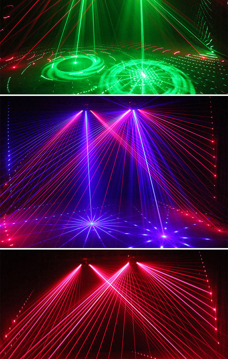 舞台灯光六眼扫描激光灯酒吧声控彩灯家用蹦迪ktv闪光灯led镭射灯