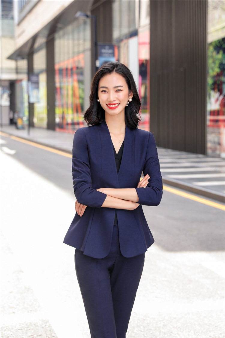 商务套装女2020秋季新款时尚气质职业西装外套公务员面试商务工装