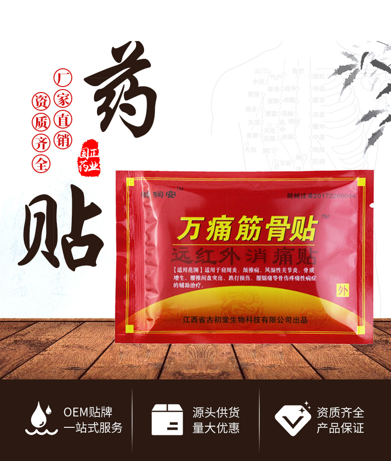 万痛筋骨帖颈椎贴地摊早市会销中老年人小礼品批发电商跨境冷敷贴
