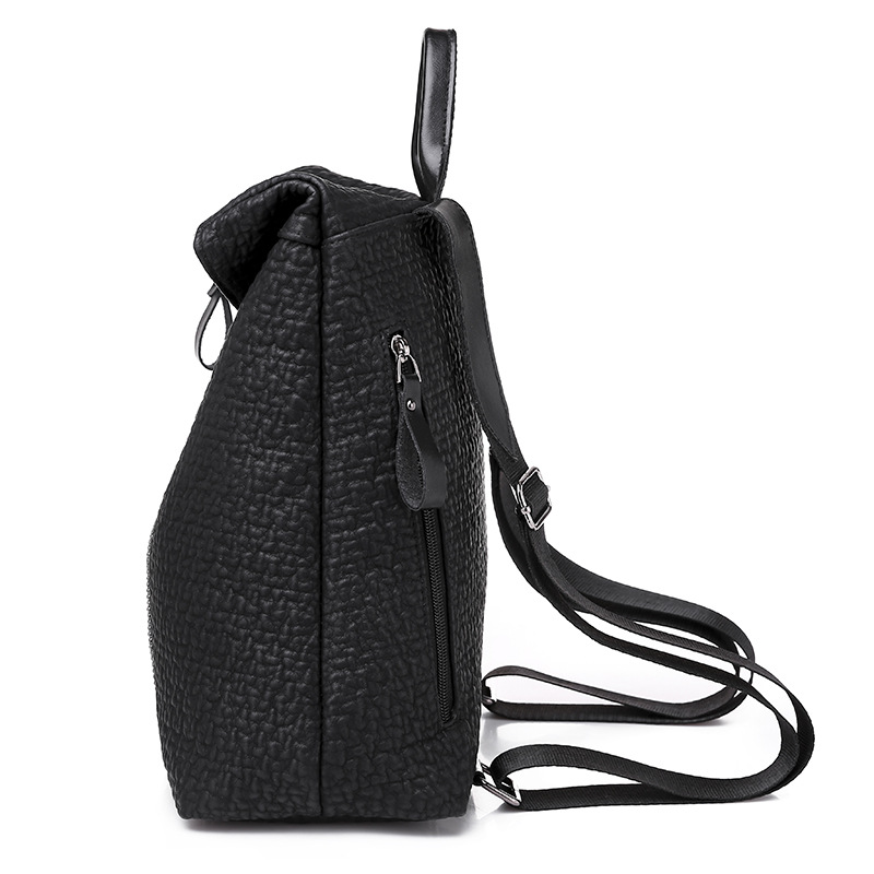 One Piece Dropshipping Korean Style Fashion Diamond Lock Women's Backpack Large Capacity Soft Leather Trendy Backpack Trendy Double Back