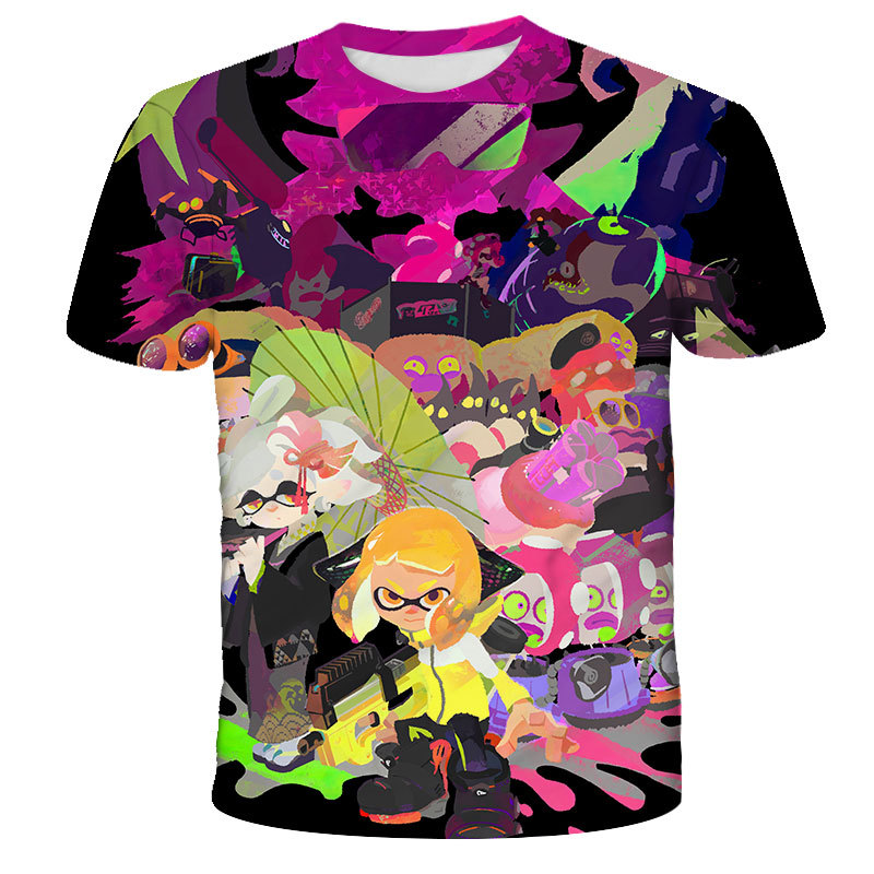 亚马逊跨境外贸游戏喷射战士2数码印花3d短袖t恤