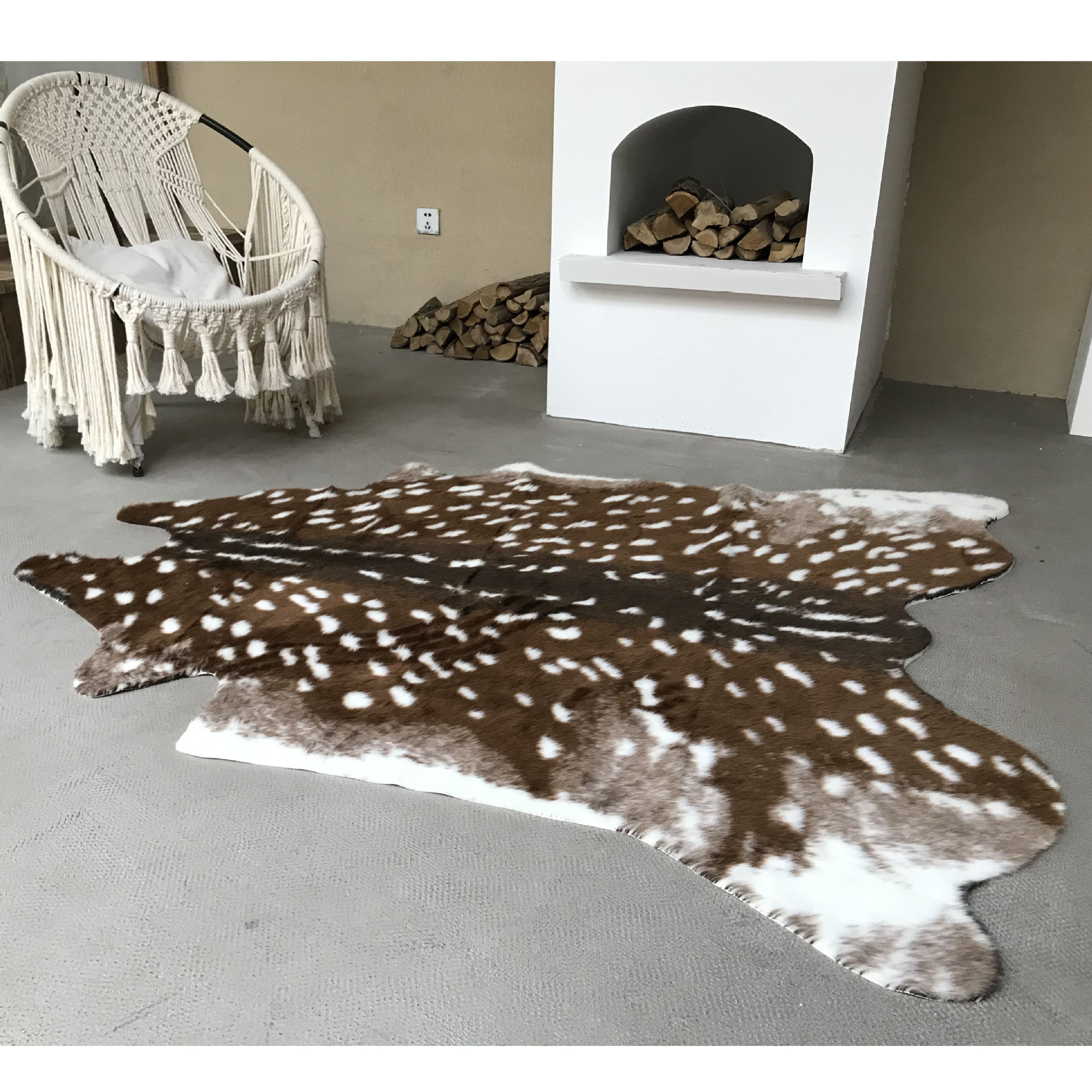 Sika Deer Floor Mat Living Room Balcony Carpet Animal Pattern Homestay Hotel Decoration Carpet