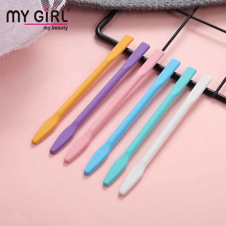 硅胶面膜棒搅拌棒 面膜调膜棒diy自制面膜碗不锈钢芯美容美妆工具