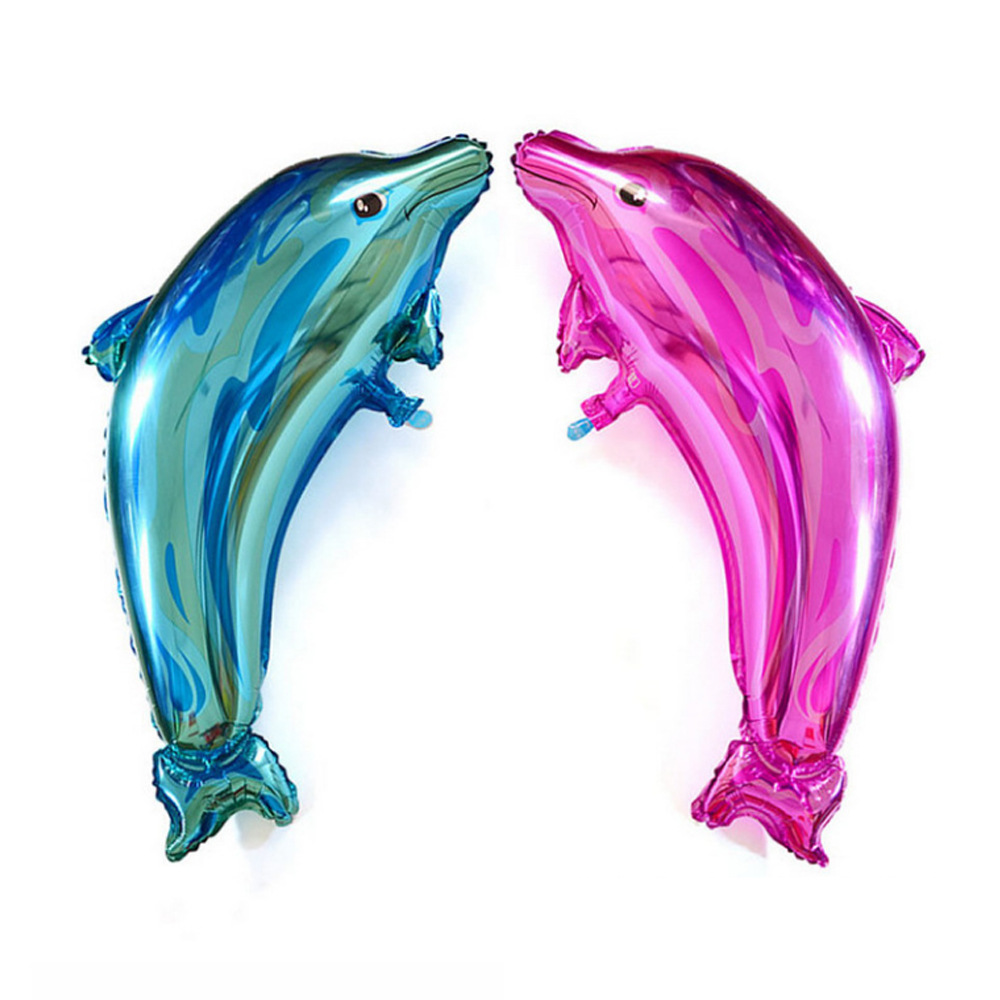 24寸加大加厚海豚铝膜气球 派对装饰布置婚庆派对铝箔气球