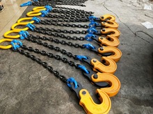 G80起重链条吊索具双腿链条配钢板钳吊具起重吊链模具吊具20吨