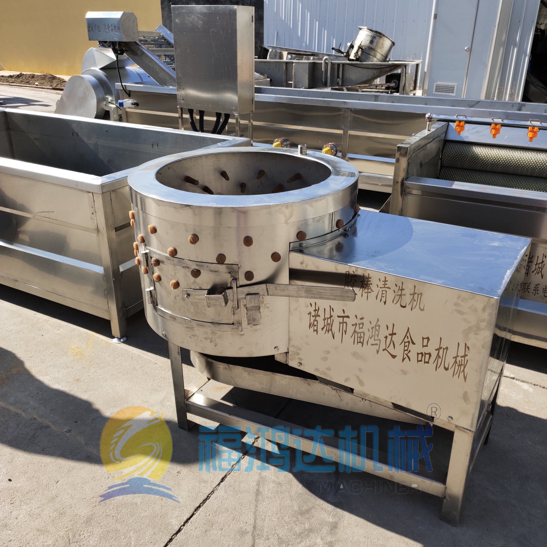 福鸿达猪头打毛机 连续猪头打毛机 猪蹄脱毛机 生猪屠宰打毛机