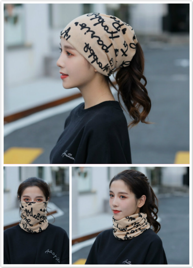 围脖女冬季包头帽子男围巾学生春秋韩版百搭保暖遮脸套头护颈脖套