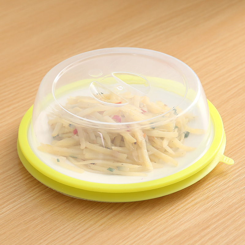 Overlay Silicone Fresh-Keeping Lid Transparent Transparent Bowl Cover Sealed Refrigerator Microwave Oven Dedicated for Heating round Splash-Proof Cover