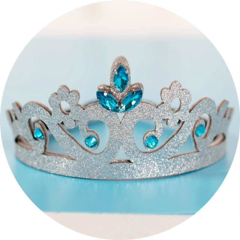 冰雪奇缘2爱莎公主水钻皇冠女童女宝宝儿童可爱艾莎发饰头饰配饰