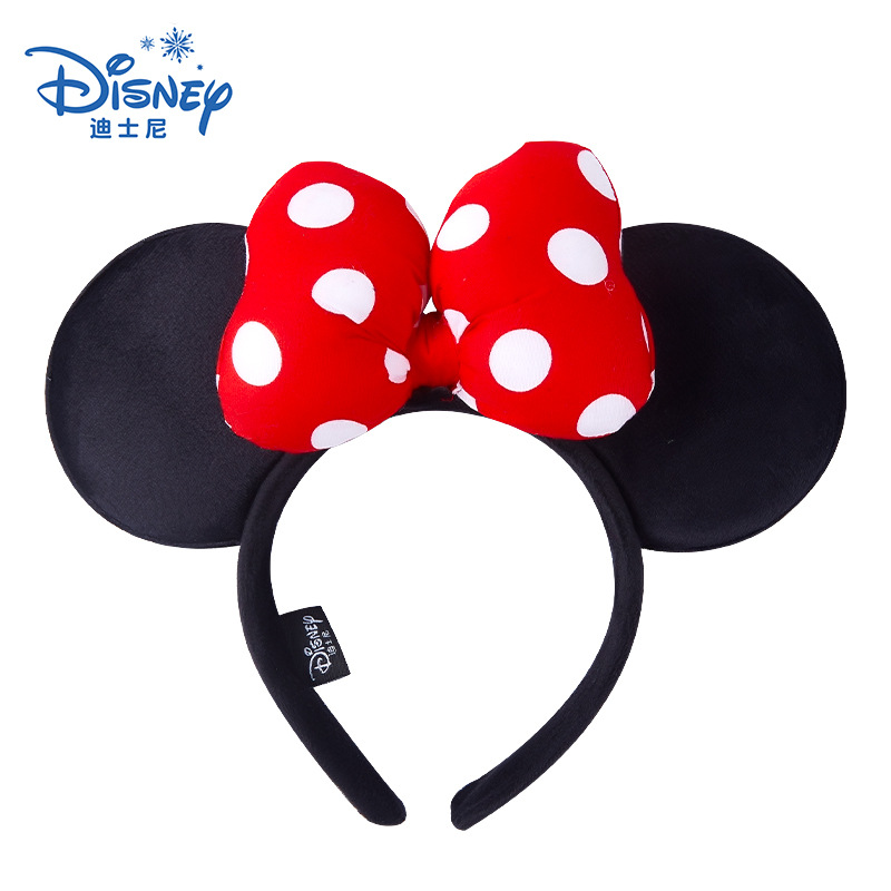 Disney Headband Mickey Headband Mickey Mouse Minnie Bow Headband Hair Accessories Internet Celebrity Live Broadcast Cute Headwear