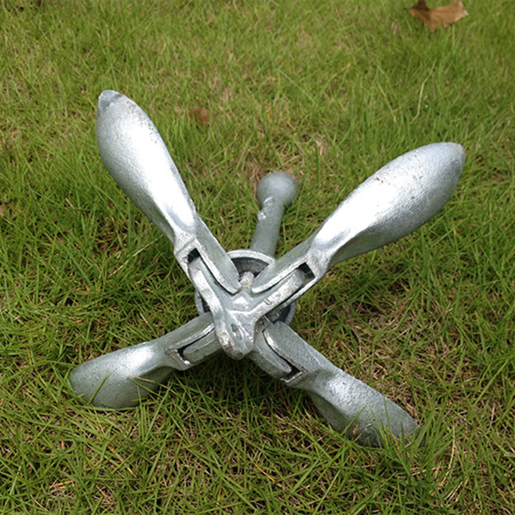 5kg a型可折叠伞锚 船锚 热镀锌 碳钢锚 玛钢锚 锚绳