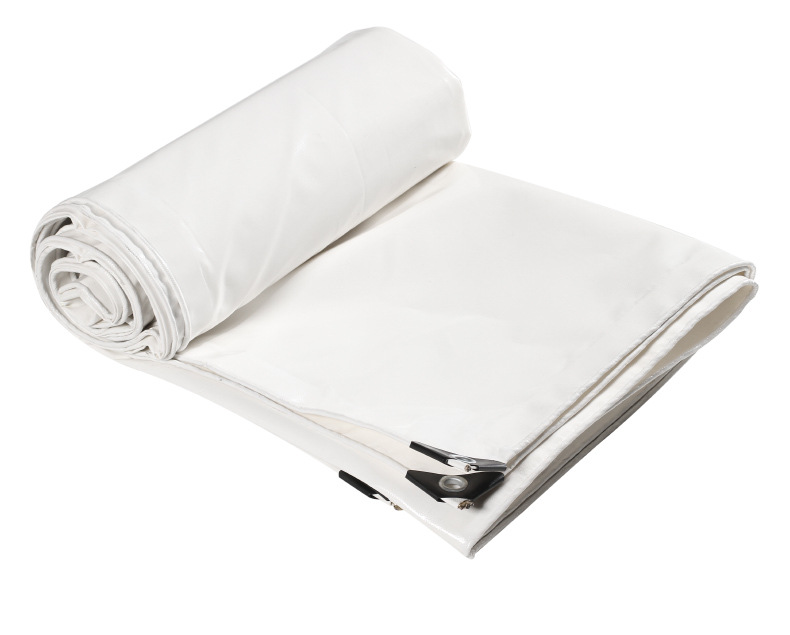 白色pvc刀刮布推拉蓬帆布防水防晒停车棚加厚篷布搭棚帐篷布油布