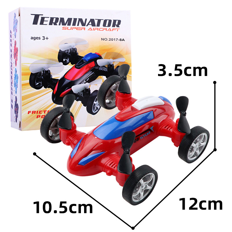 Children's Inertial Four-Wheel Drive Aircraft Model Toy Boy Drop-Resistant UAV Car Night Market Stall Supply Wholesale