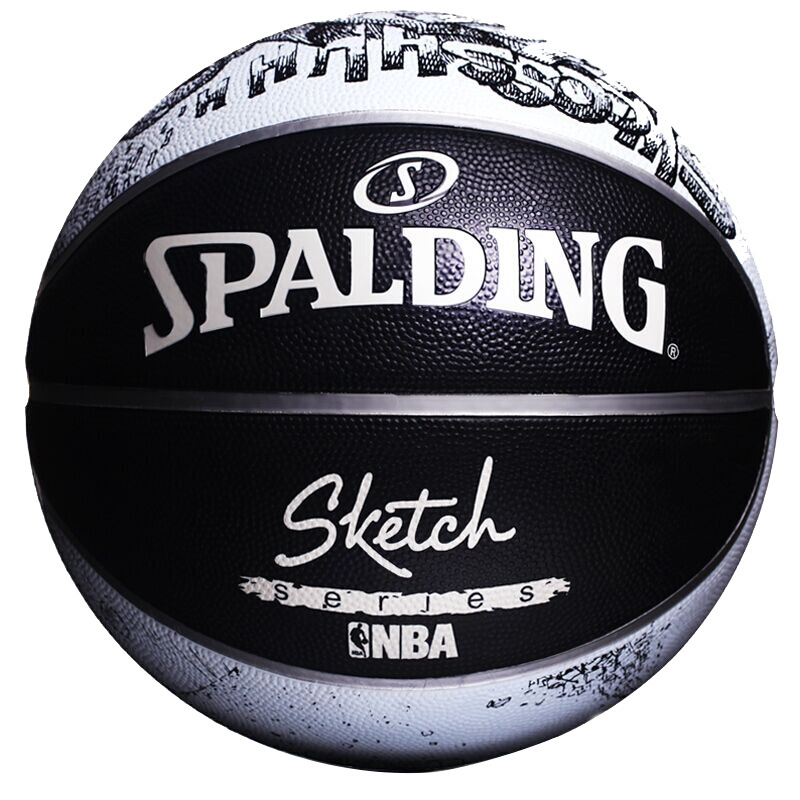 斯伯丁(spalding)nba素描系列室外橡胶篮球84-447-阿里巴巴