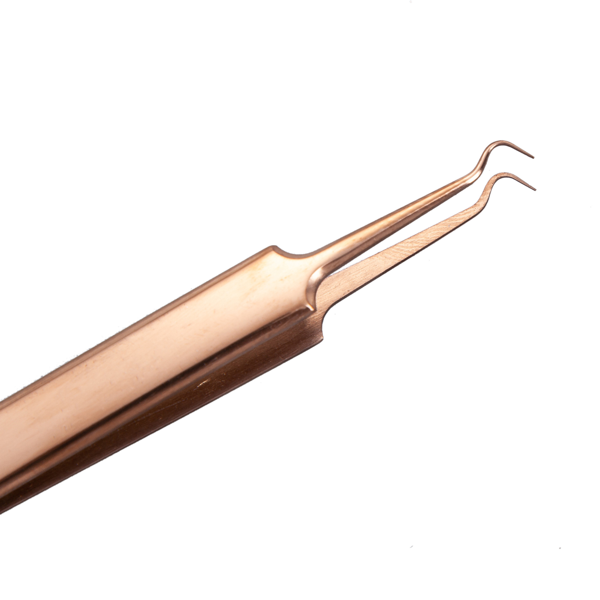 玫瑰红镜面不锈钢粉刺针夹暗疮针夹挑痘针痘痘针夹粉刺蓝色镊子