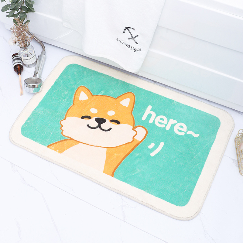 Bathroom Absorbent Non-Slip Floor Mat Bathroom Entrance Floor Mat Bathroom Door Mat Household Mat Machine Carpet Washing