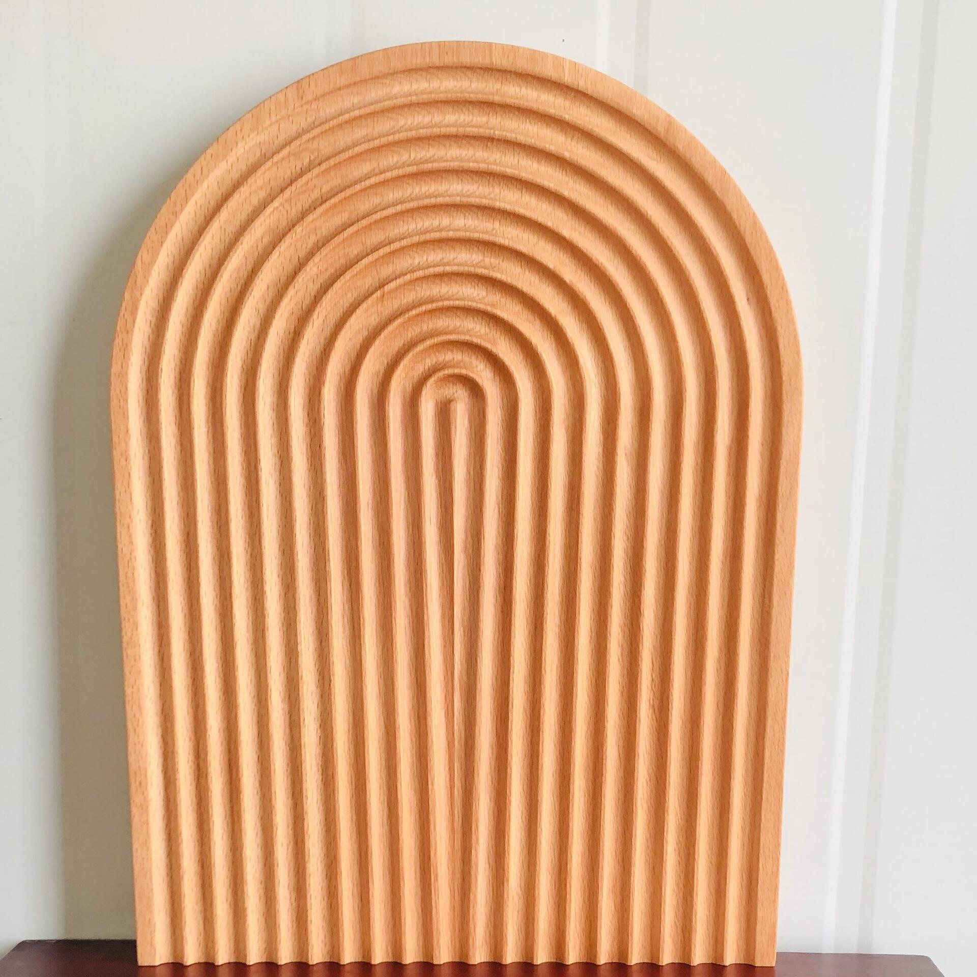 日式木质砧板榉木实木菜板家用水果蛋糕托盘寿司面包板样板间摆件