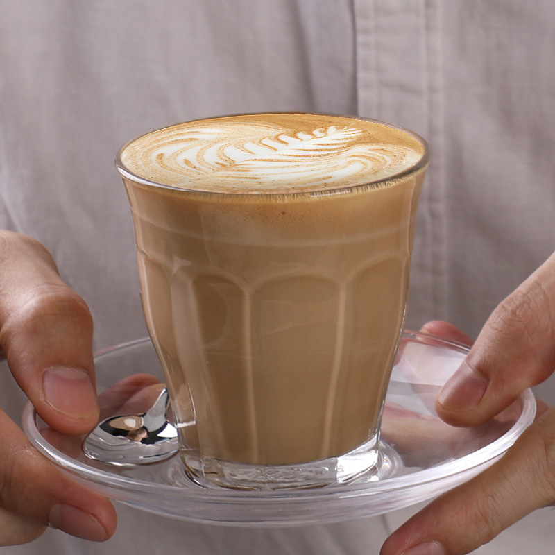 法国玻璃杯flatwhite馥芮白澳白咖啡杯冰咖啡杯单品ins小拿铁杯