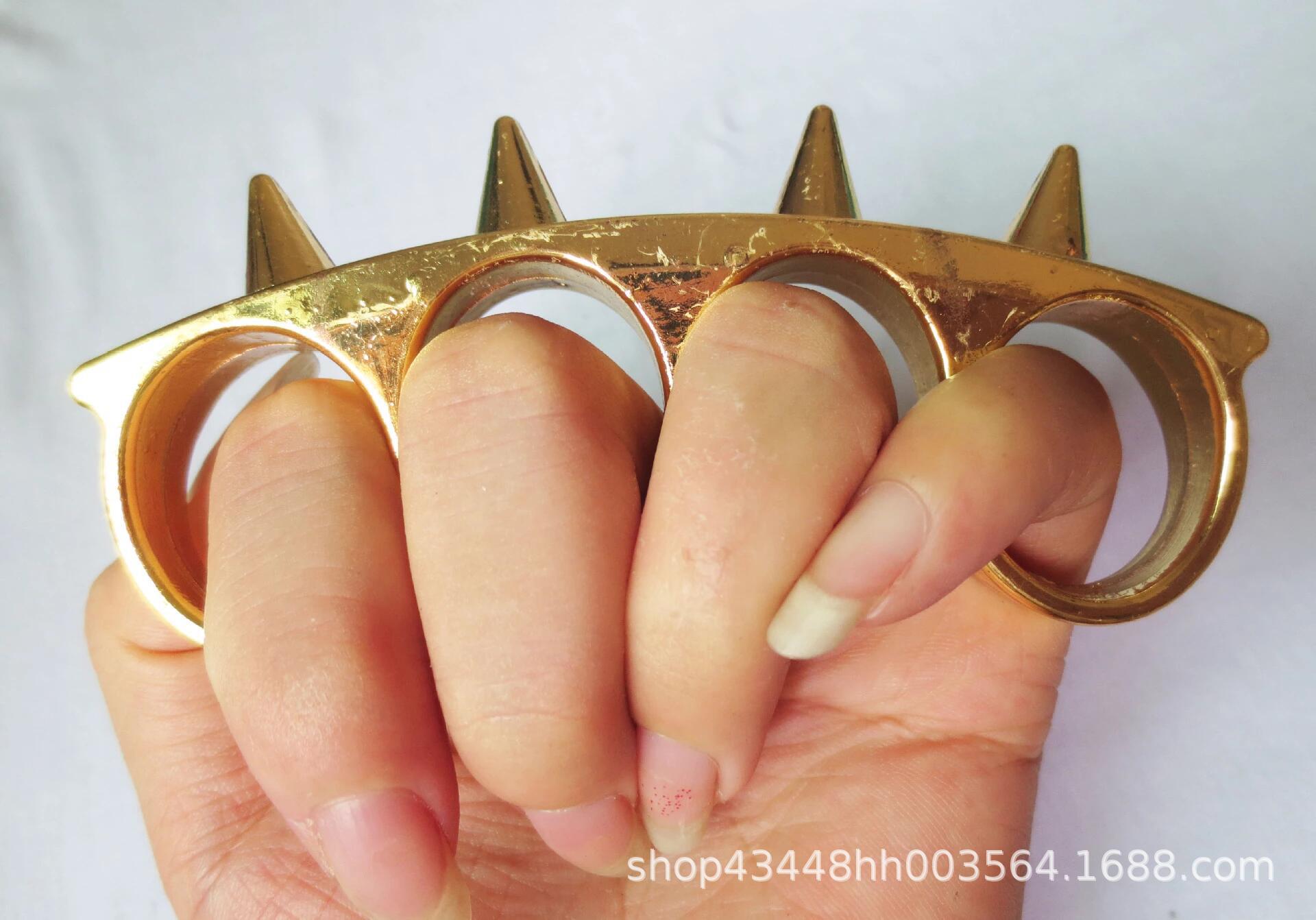 合金指虎四指防身武器 四指防身手撑子锌合金自卫装备手撑子