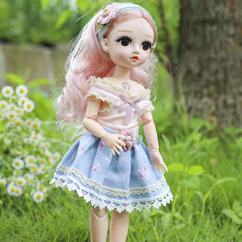 缪莉30cm时尚可换装洋娃娃搪胶公仔儿童暑假玩具小女孩过生日礼物