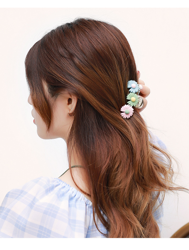 韩国头饰抓夹女雏菊发抓少女心发夹后脑勺头发夹子小中号发卡发饰
