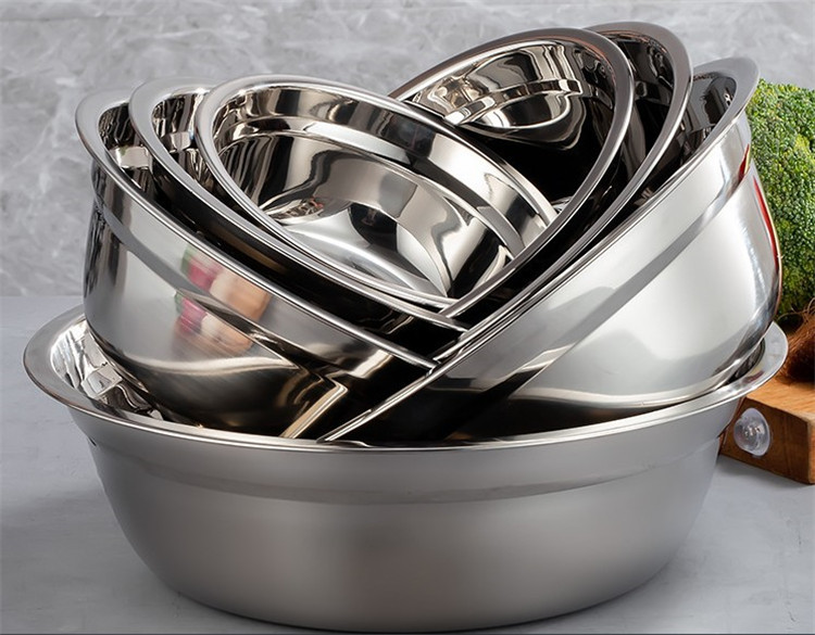 不锈钢汤盆盘子加深食堂汤碗圆碟家用饭碗深盘餐具圆形铁盆碗碟斗