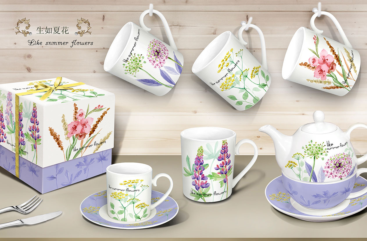 餐盘花纸日用瓷花纸高温釉上陶瓷花纸水转印花纸礼品花纸