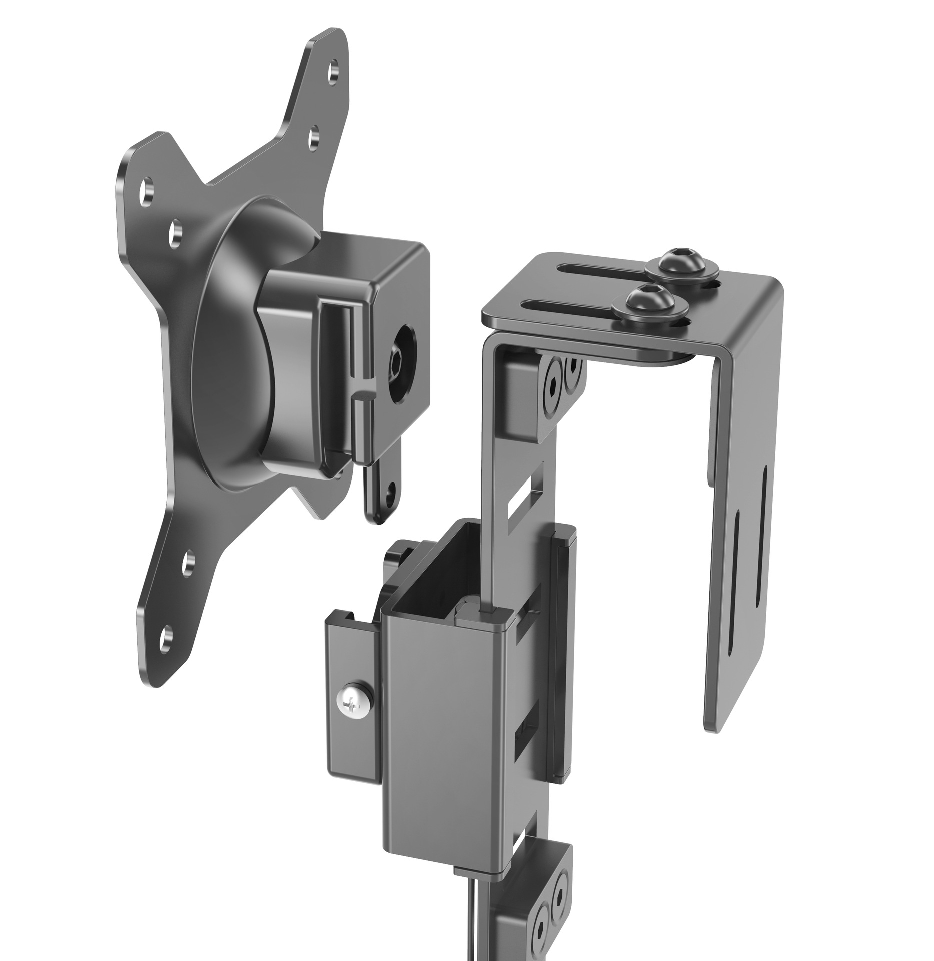 铝合金办公屏风固定显示器支架sw10万向旋转调节厂家简单