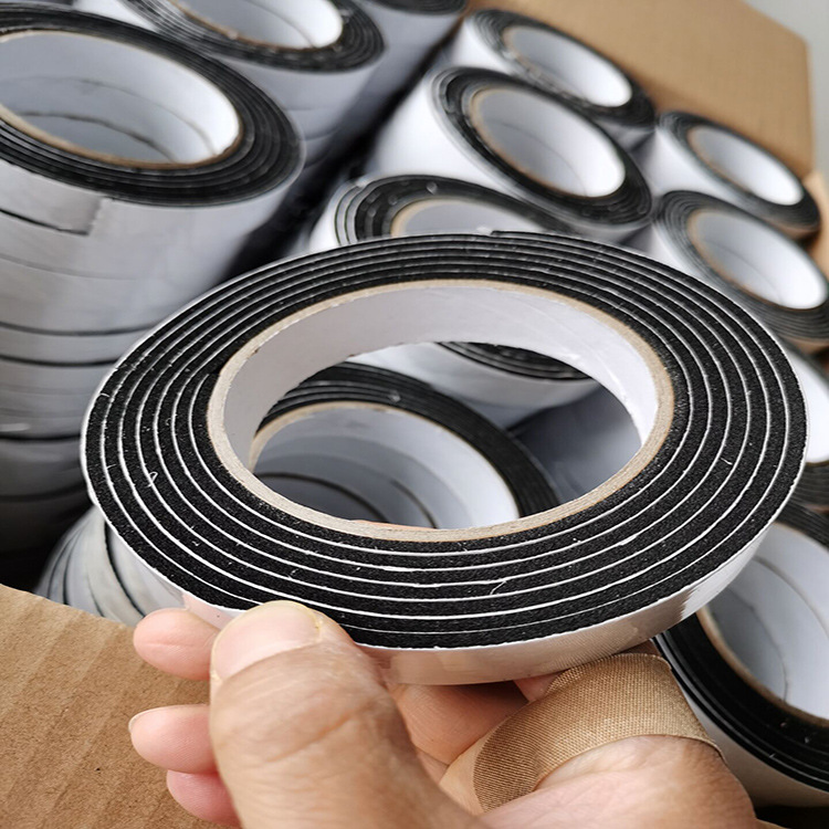 黑色闭孔橡胶泡棉背胶缝隙填充条防灰尘海绵epdm材料密封边阻尼垫