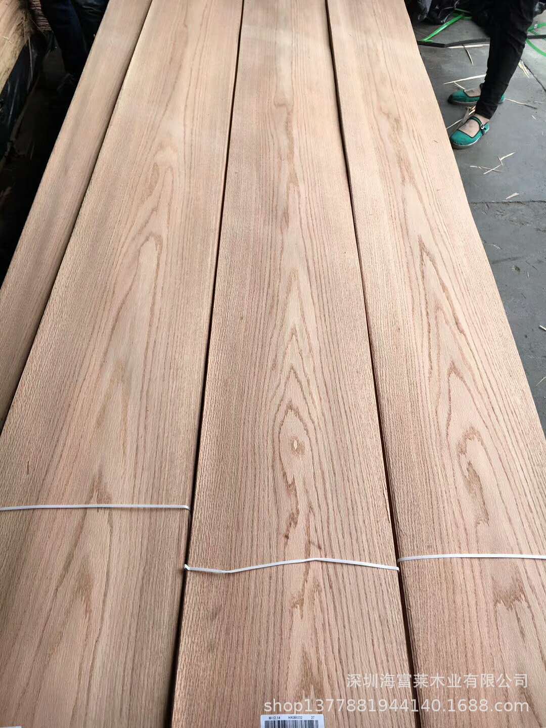 天然红橡花纹美国白橡直纹木皮白橡深拉丝背景墙板白橡护墙板