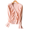 2020 Early Autumn Lotus leaf have cash less than that is registered in the accounts V-neck Pure wool knitting Cardigan coat sweater Easy pagoda sleeve 9055 2020 Early Autumn Lotus leaf have cash less than that is registered in the accounts V-neck Pure wool knitting Cardigan coat sweater Easy pagoda sleeve 9055