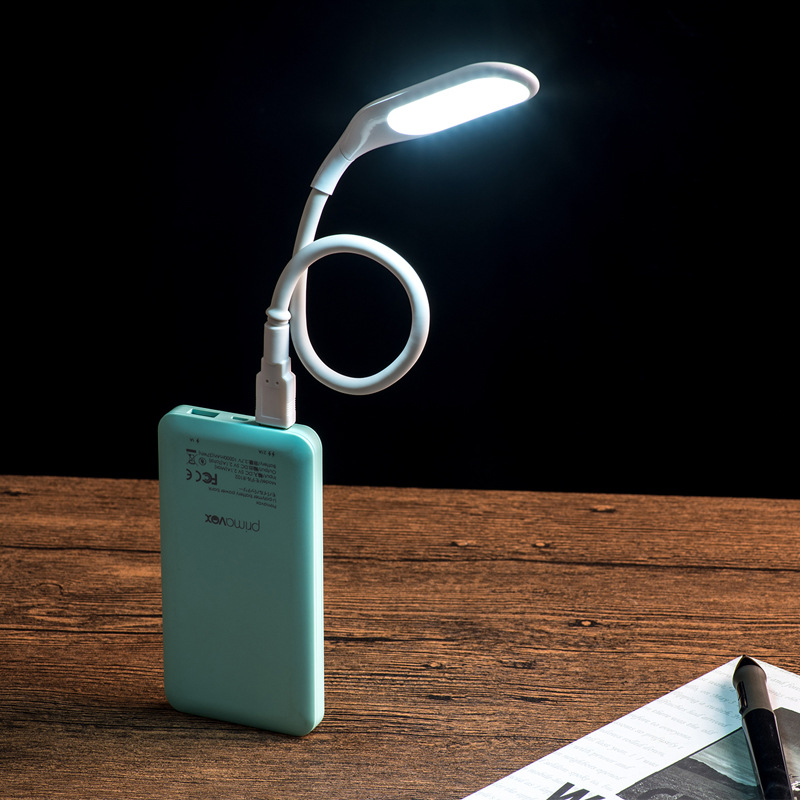 Dormitory Led Portable Light Direct Plug USB Portable Power Bank Notebook Eye-Protection Lamp Touch Three-Gear Dimming Small Night Lamp