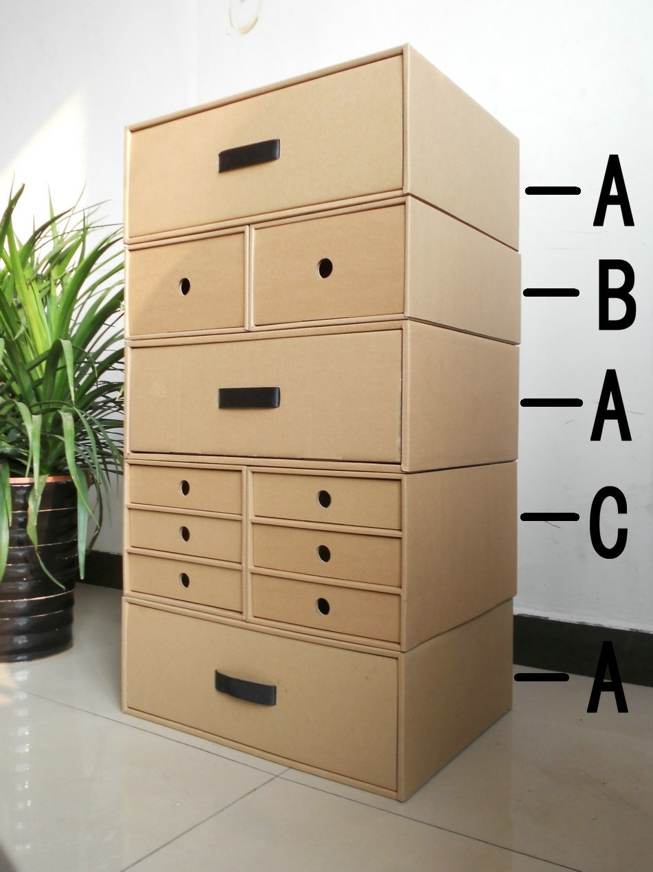 纸质抽拉盒组合柜抽屉盒鞋盒纸家具纸盒收纳盒居家整理盒