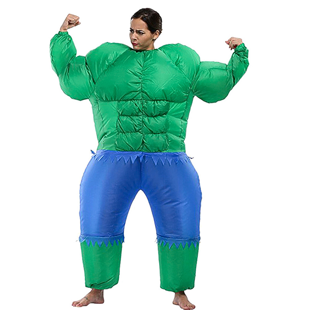充气服 绿巨人搞笑肌肉猛男酒吧派对演出卡通人偶服装 欧美爆款